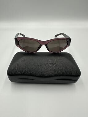 New Balenciaga BB0367S frame Violet lenses Grey  Sunglasses